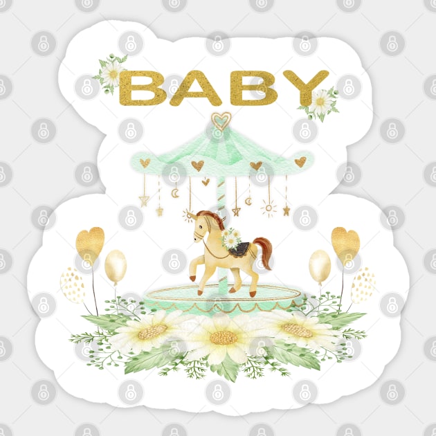 Baby Sticker by Jean Plout Designs